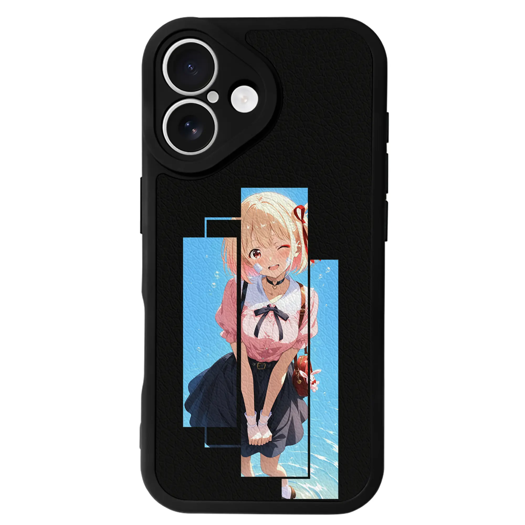 リコリス・リコイル グッズ,錦木千束 - IPhone 16シリーズ対応 ・ シリコンスマホケース ・ レザー調 ・ 高精度フィット ・ 耐衝撃 ・ ワイヤレス充電対応 ・ 精密カット